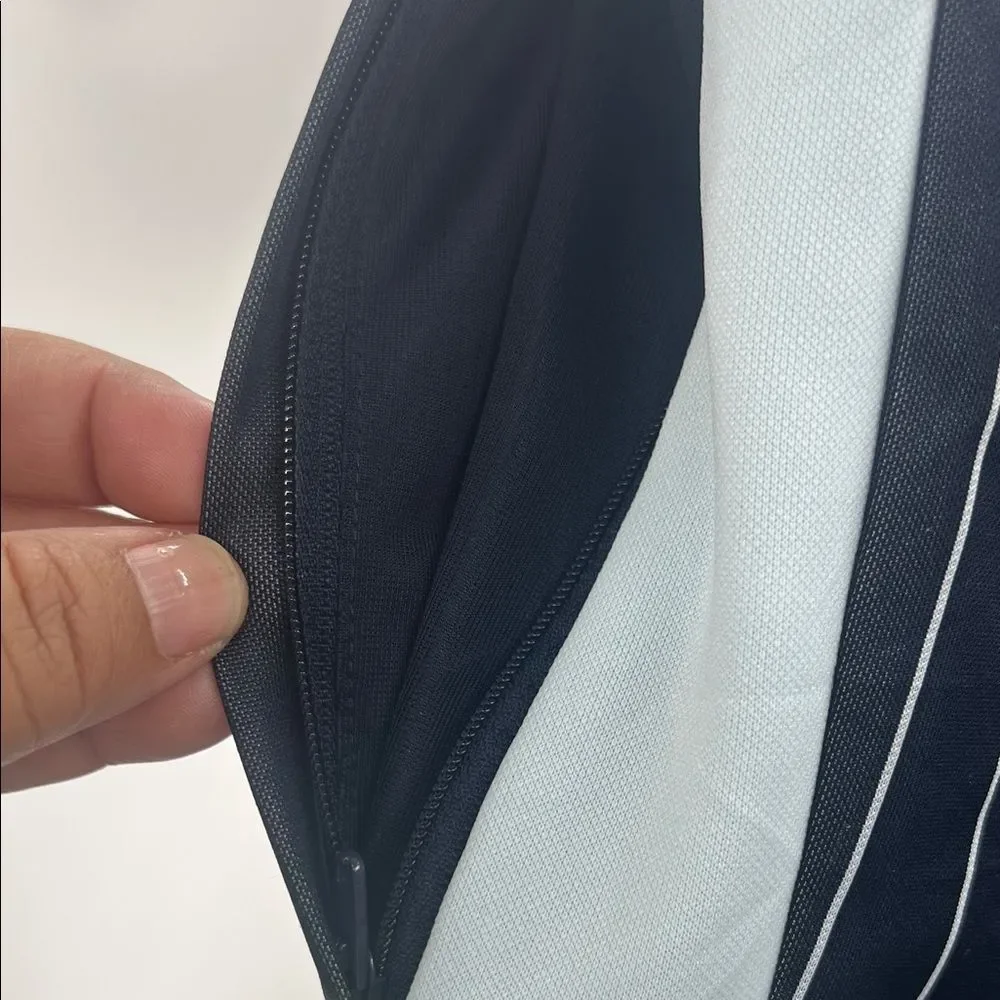 adidas navy and pastel blue Striped Joggers track pants
